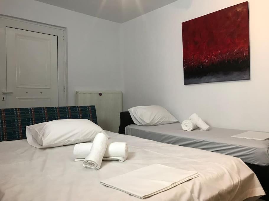 5 Min From Papageorgiou Free Indoor Parking Apartment Tesalonika Bagian luar foto